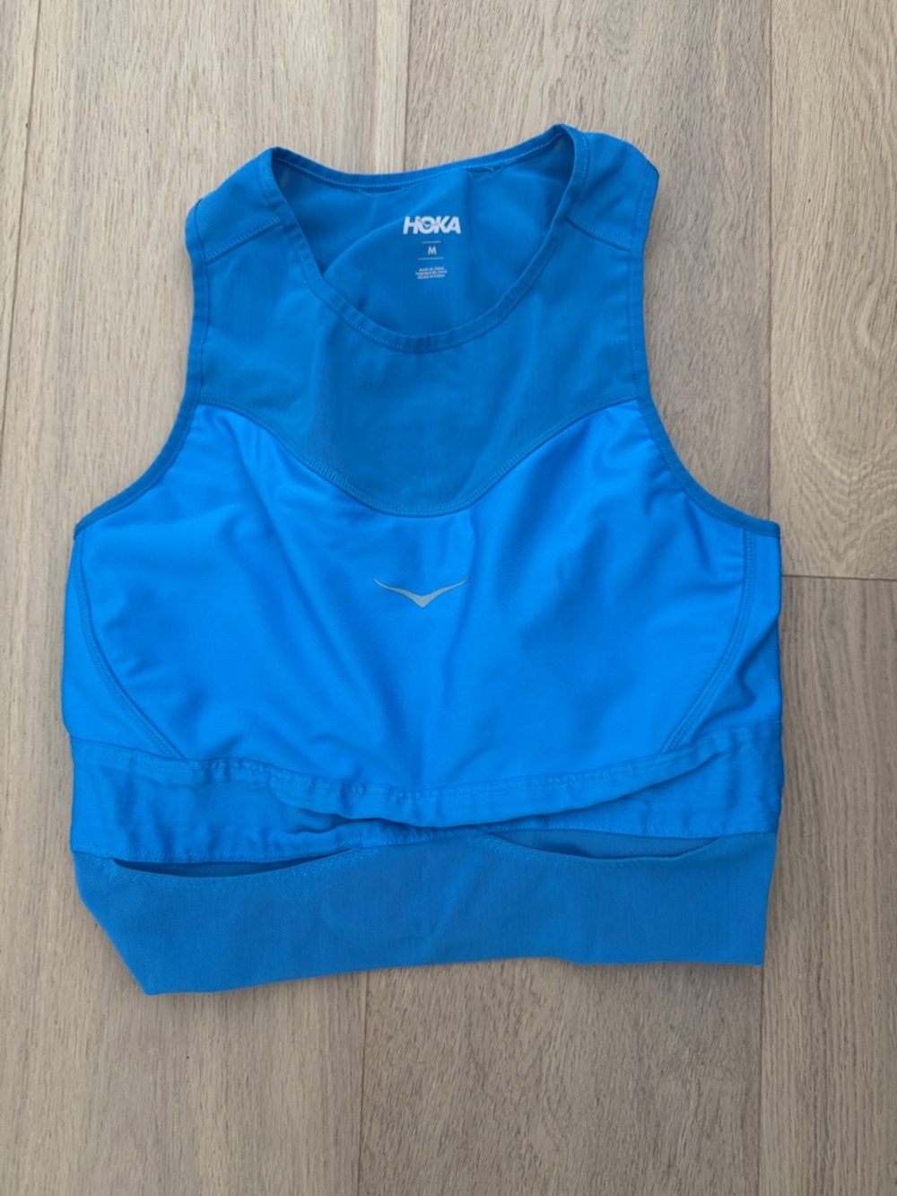 Hoka Electric Blue Performance Crop Tank